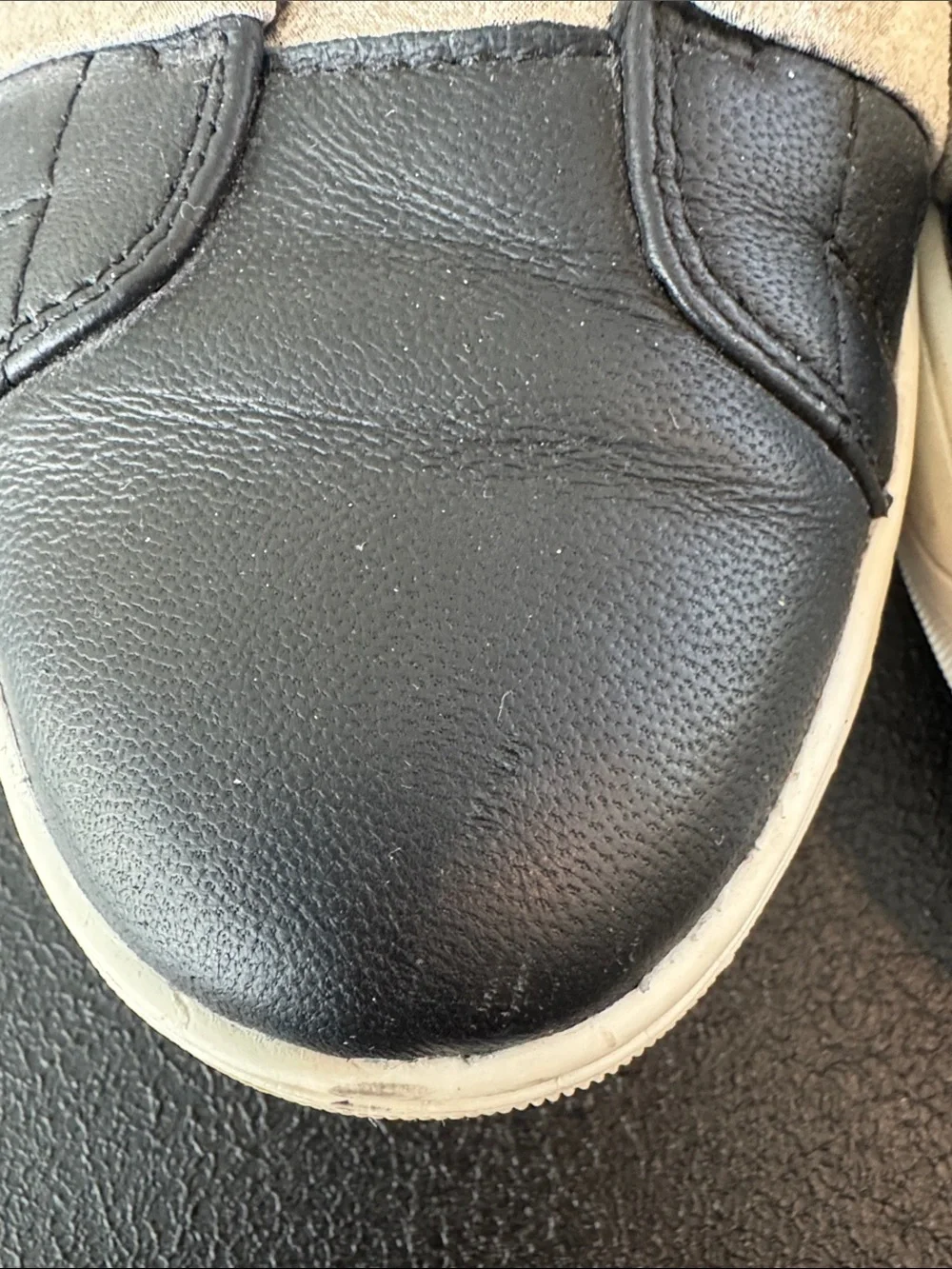 Johnston & Murphy Black Slip-On Sneakers with Silver Band